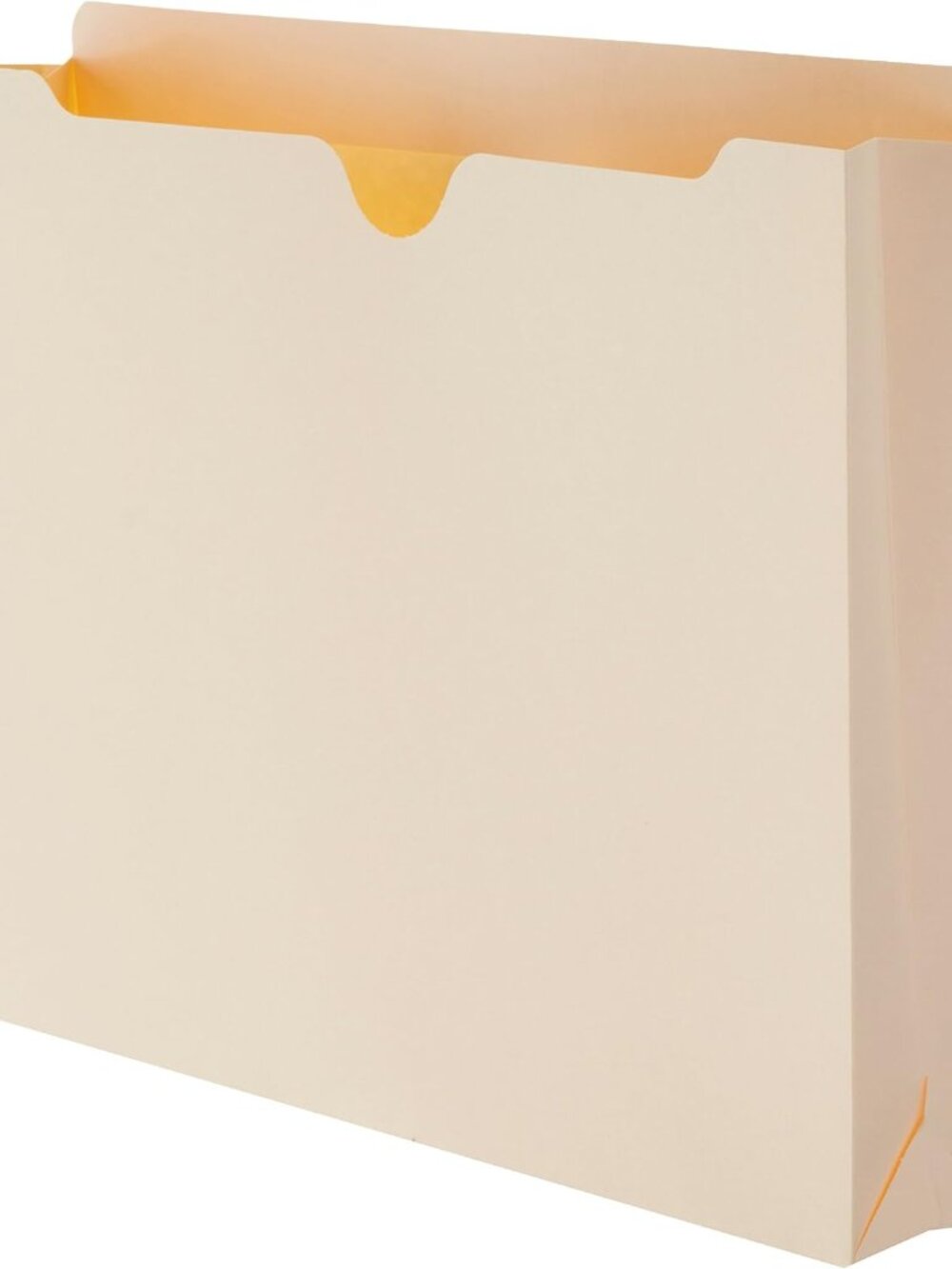 Reinforced File Jackets, Letter Size, Straight-Cut Tab, 2 Inch Expansion, Manila